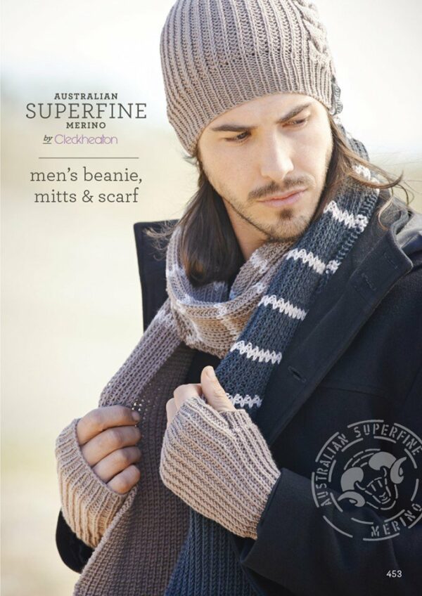 Men's Beanie, Mitts & Scarf Leaflet 453