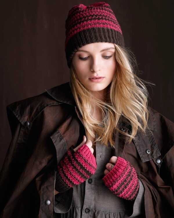 Striped Beanie & Mittens Leaflet 431 - Image 2