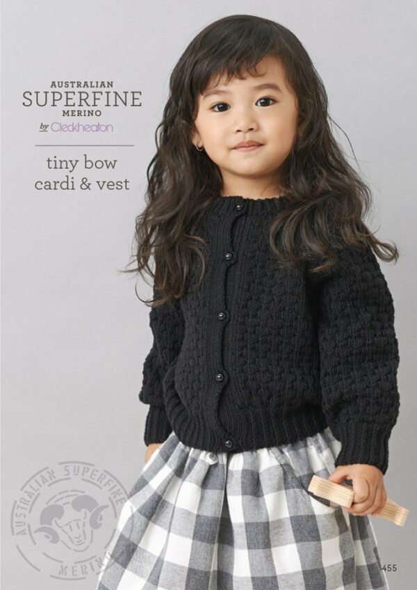 Tiny Bow Cardi & Vest Leaflet 455