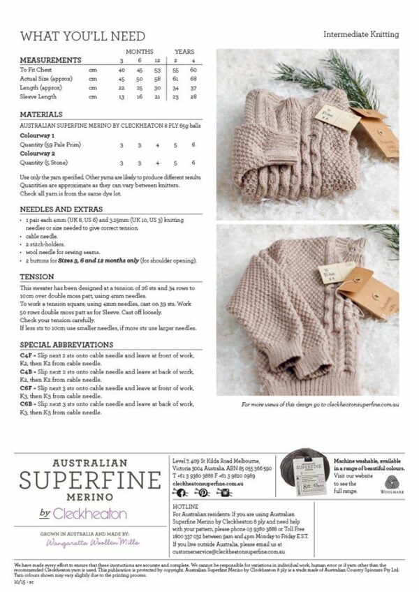Aran Pullover Leaflet 436 - Image 2