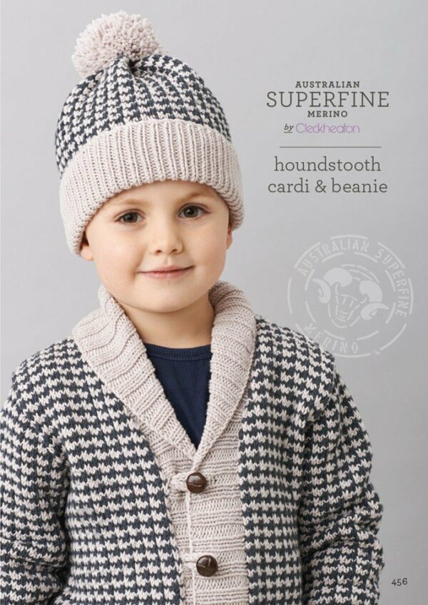 Houndstooth Cardi & Beanie Leaflet 456