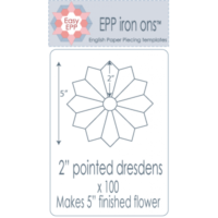 Hugs n Kisses EPP Iron ons – 2" Pointed Dresden x 100