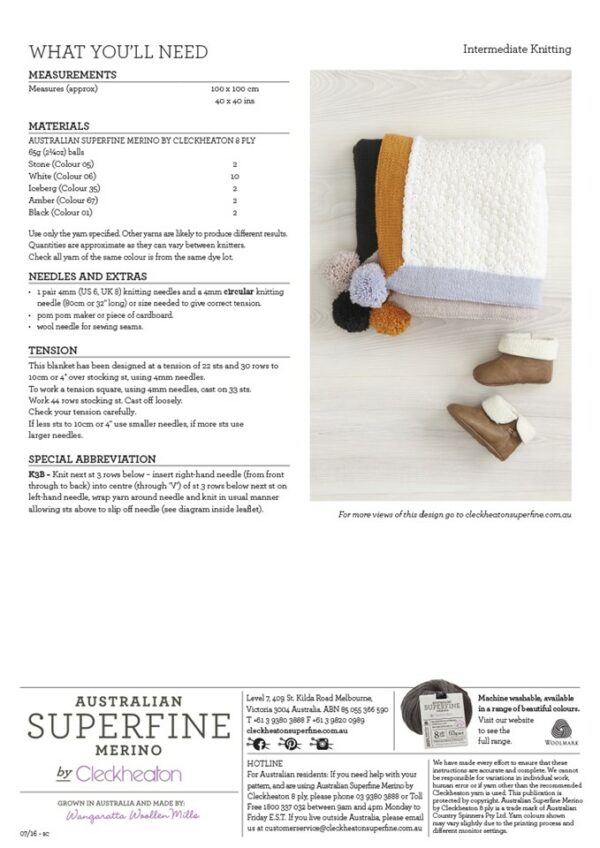 Modern Pram Blanket Leaflet 459 - Image 2