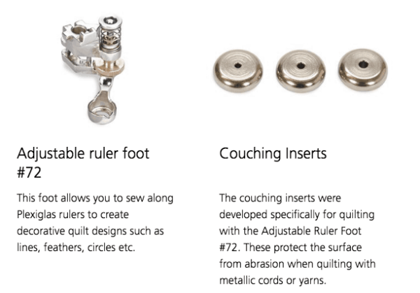 BERNINA Couching Inserts - compatible with #72 - Image 2