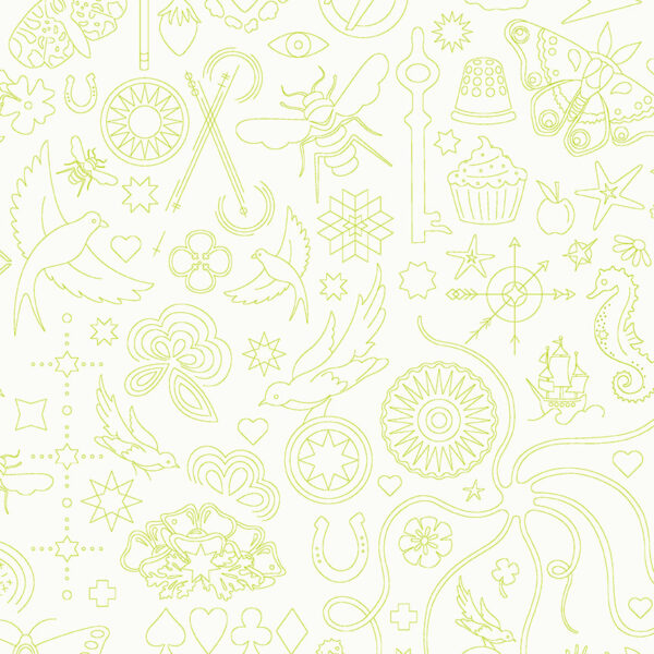 Sun Print Luminance Embroidery In Moss by Alison Glass