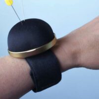 Bohin Wrist Pin Cushion-Black, Soft Strap