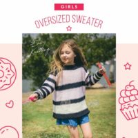 Crucci  Girls Oversized Sweater Leaflet  2116