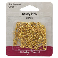 Saftey Brass Pins 50 Assorted