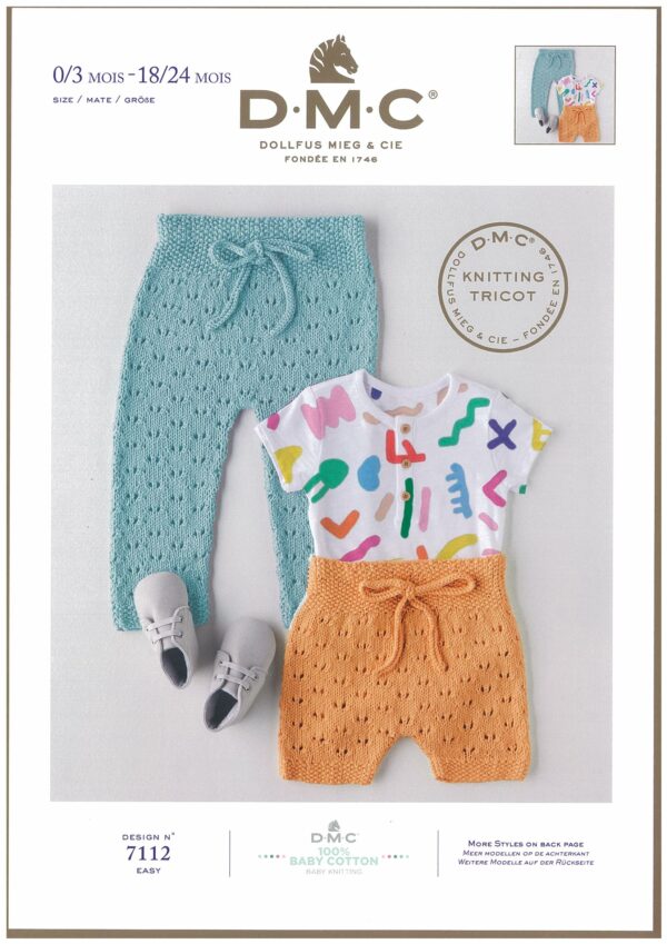 DMC Baby Cotton Leggings and Shorts Leaflet 7112