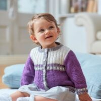 DMC Girl’s Striped Cotton Cardigan  Leaflet 6761