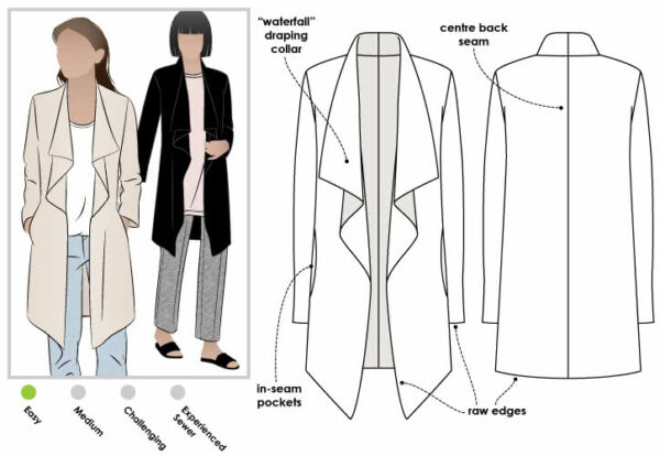 Style Arc Estelle Ponte Jacket (sizes 04 to 16)