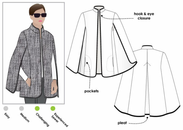 Style Arc Nell Cape (sizes 18 to 30)