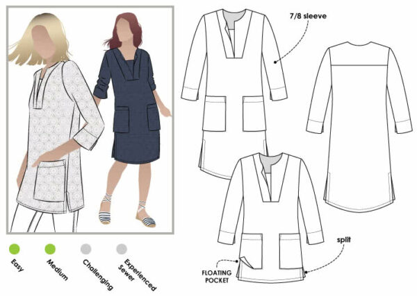 Style Arc Roslyn Tunic Dress (sizes 18 to 30)