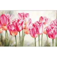 Pink Tulips –  No Count Cross Stitch