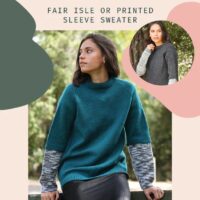 Crucci Ladies 8ply Fair Isle or Printed Sleeve Sweater Leaflet 2013