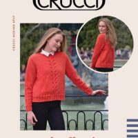Crucci Ladies 8ply Lace Panel Sweater Leaflet 2017