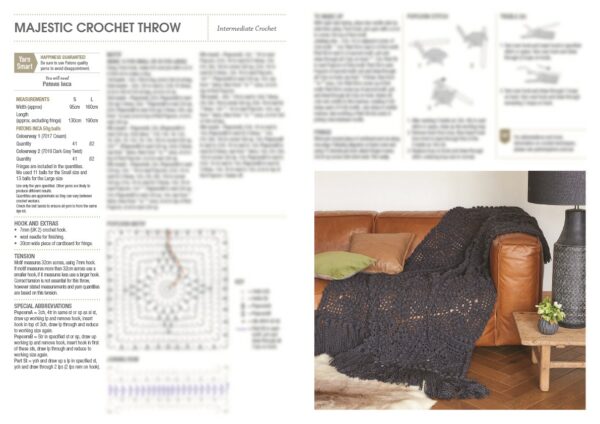 Patons - Majestic Crochet Throw Leaflet 0042 - Image 2
