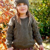Lisa F Design Leaflet LF39 - Olive Sweater and Hat