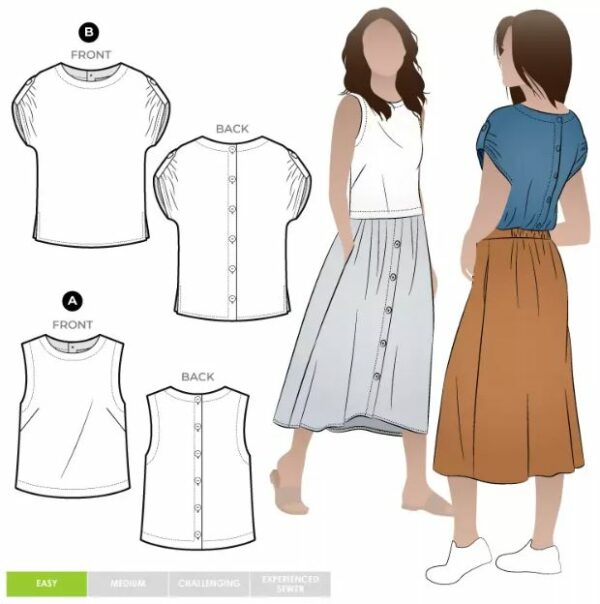 Style Arc Bonnie Woven Top ( size 18 to 30 )