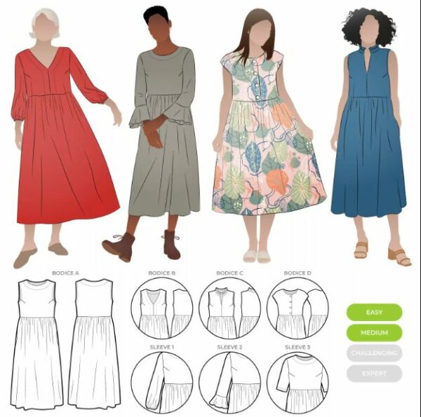 Style Arc Montana Dress Extension Pack (sizes 04 to 16)