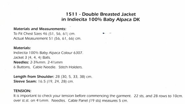 Alpaca Yarn Leaflet 1511 - Image 2