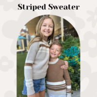 Crucci Child's Crepe DK Striped Sweaters Leaflet 2303