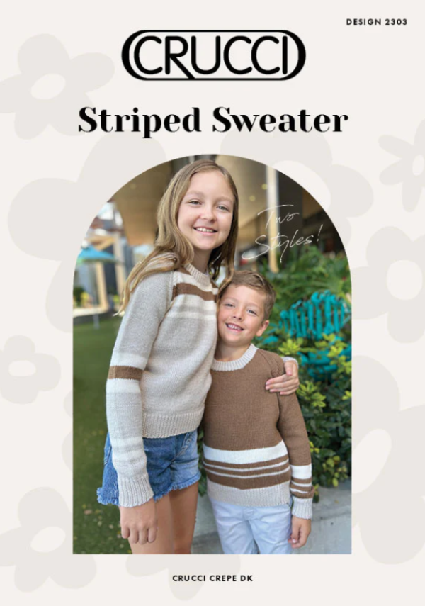 Crucci Child's Crepe DK Striped Sweaters Leaflet 2303