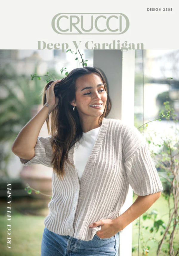 Crucci Deep V Cardigan 2308 Leaflet