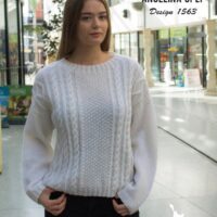 Crucci Ladies Aran Sweater Leaflet 1563