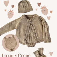 Crucci Luxury Crepe 4ply Baby Set Knitting Leaflet 2221