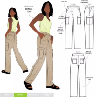 Style Arc Delta Cargo Pant (sizes 10 to 22)