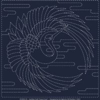 Sashiko Cloth “Crane Crest”