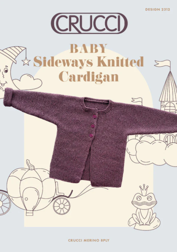 Crucci Baby Sideways Knitted Cardigan 2312 Leaflet
