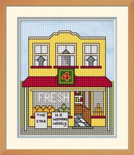 Kiwi Town Grocery Shop Cross Stitch Kiwi Town Grocery Shop Cross Stitch