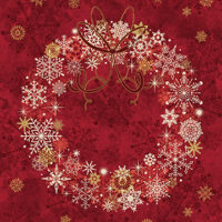Stonehenge Starry Night Wreath - Cranberry