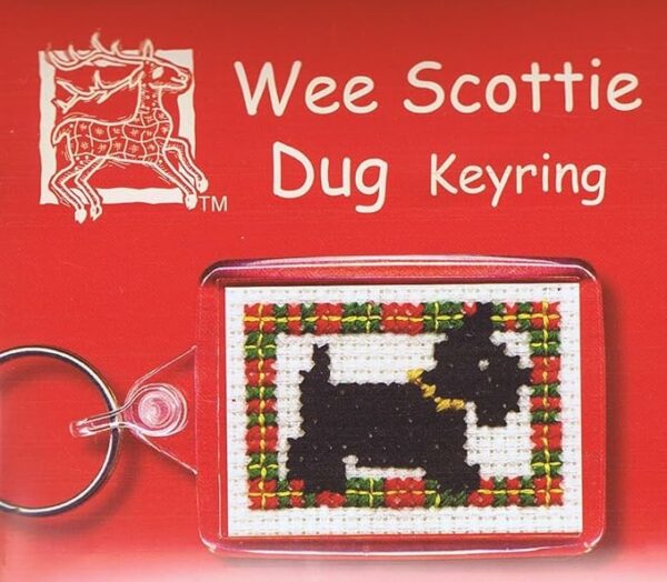 Wee Scottie Dug Keyring from Textile Heritage