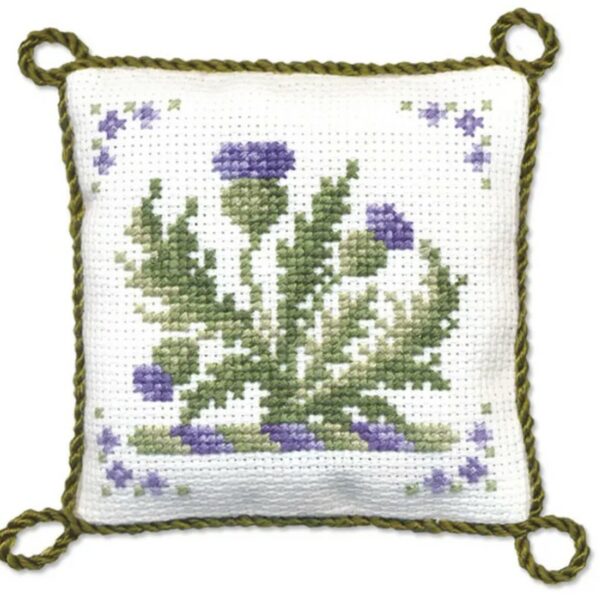 Victorian Thistles Pincushion Kit from Textile Heritage