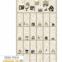Stof Star Sprinkle Advent Fabric Panel  Cream