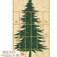 Stof Star Tree Advent Fabric Panel 4595-290 Cream
