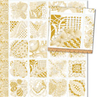 Tangle Time  Gold and White Panel