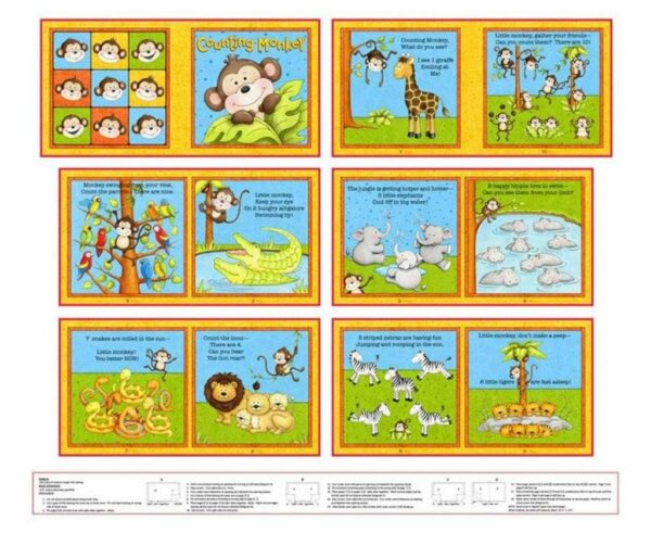 Monkey Mischief Book Panel