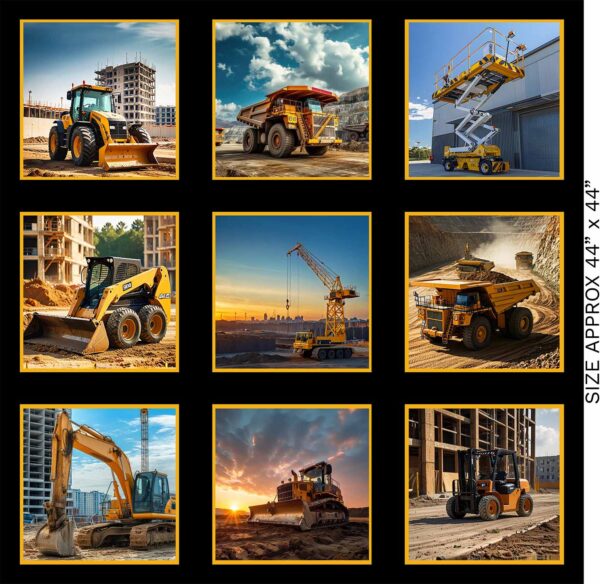 Machinery Block Collage Construction Zone