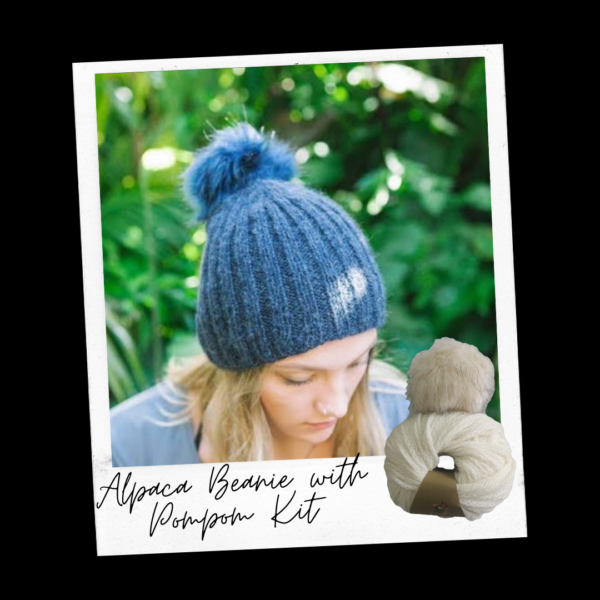 Alpaca Beanie with PomPom Kit