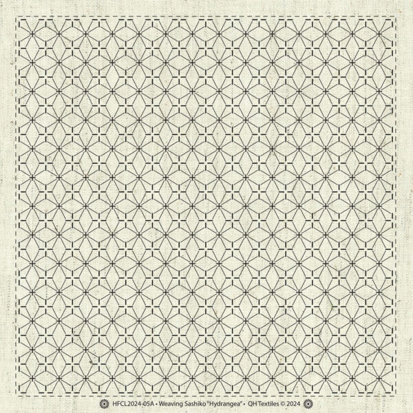 Weaving Sashiko Cloth Hydrangea