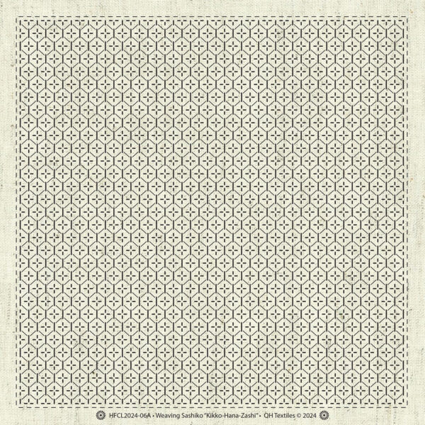 Weaving Sashiko Cloth Kikko-Flower