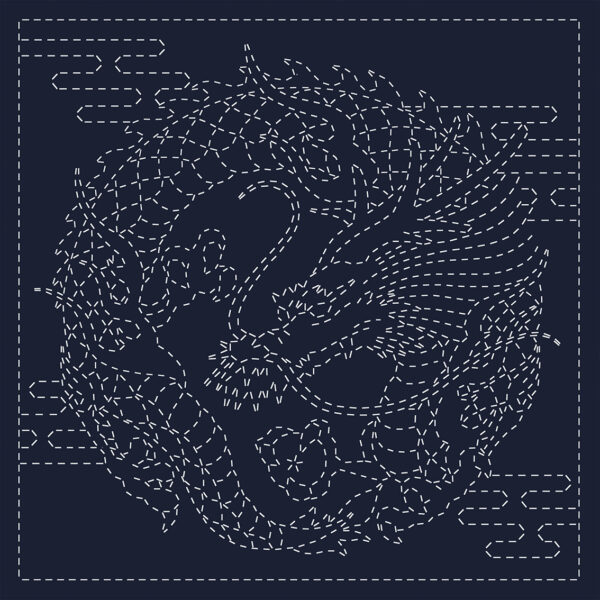 Sashiko Cloth “Dragon Crest”