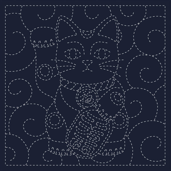 Sashiko Cloth “Maneki-Neko”