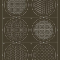 Sashiko Coasters - 5 set in Slate