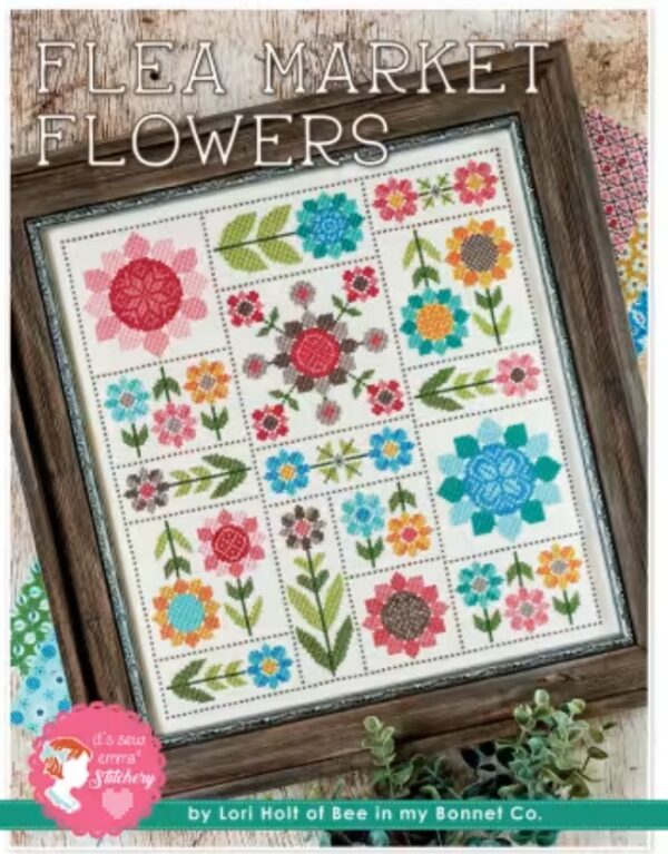 Flea Market Flowers Cross Stitch Pattern - Paper Pattern
