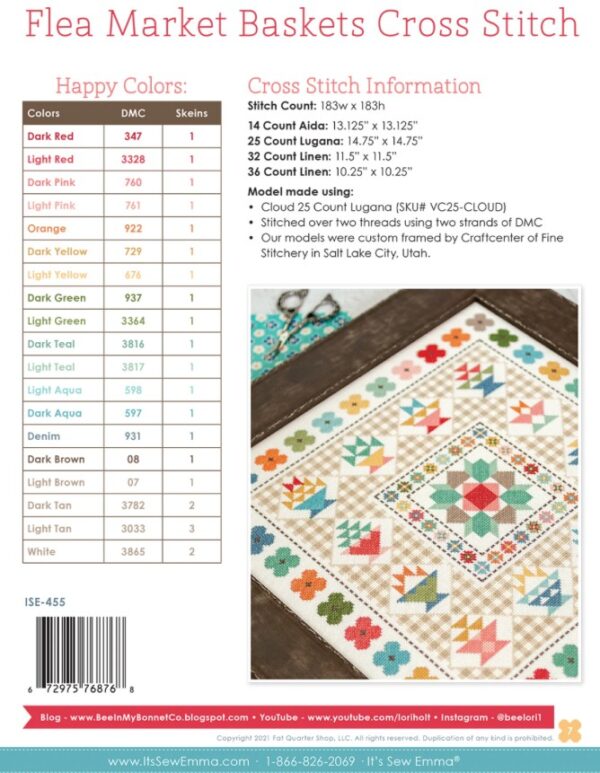 Flea Market Baskets Cross Stitch Pattern by It's Sew Emma - Image 2